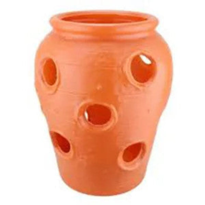 Aztec Strawberry Planter Jar - Plastic - Terra Cotta