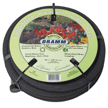 Soaker Hose - Black - 50ft or 25ft - 5/8" Diameter - ColorStorm