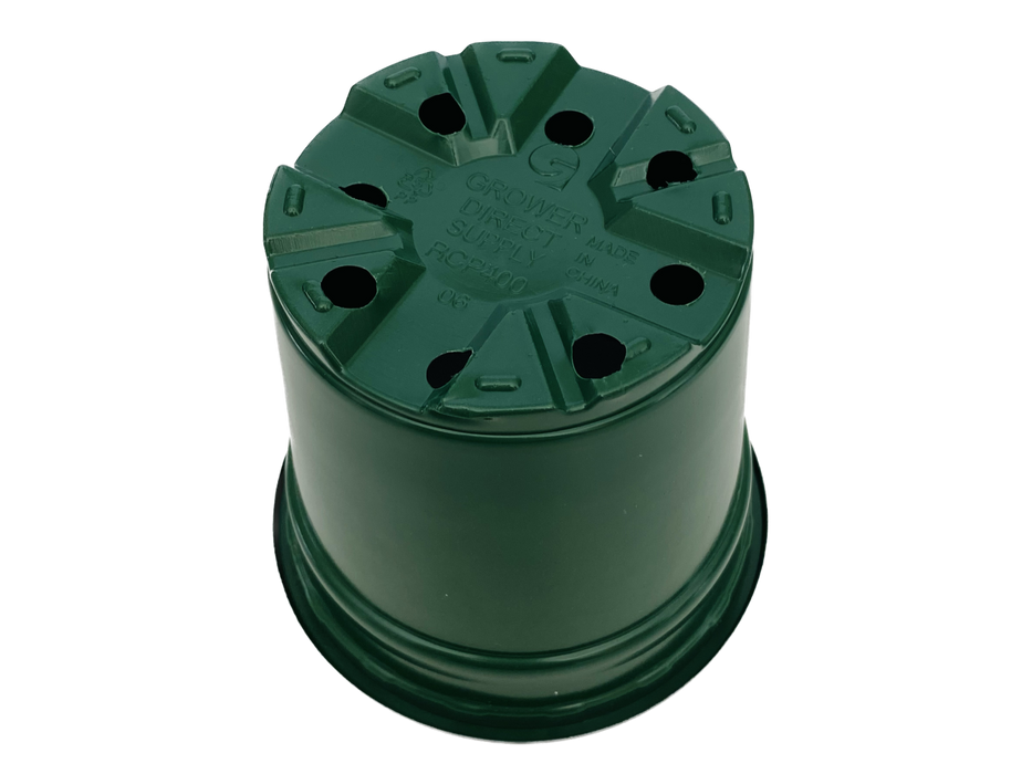 4' Pot - Round Green/Black