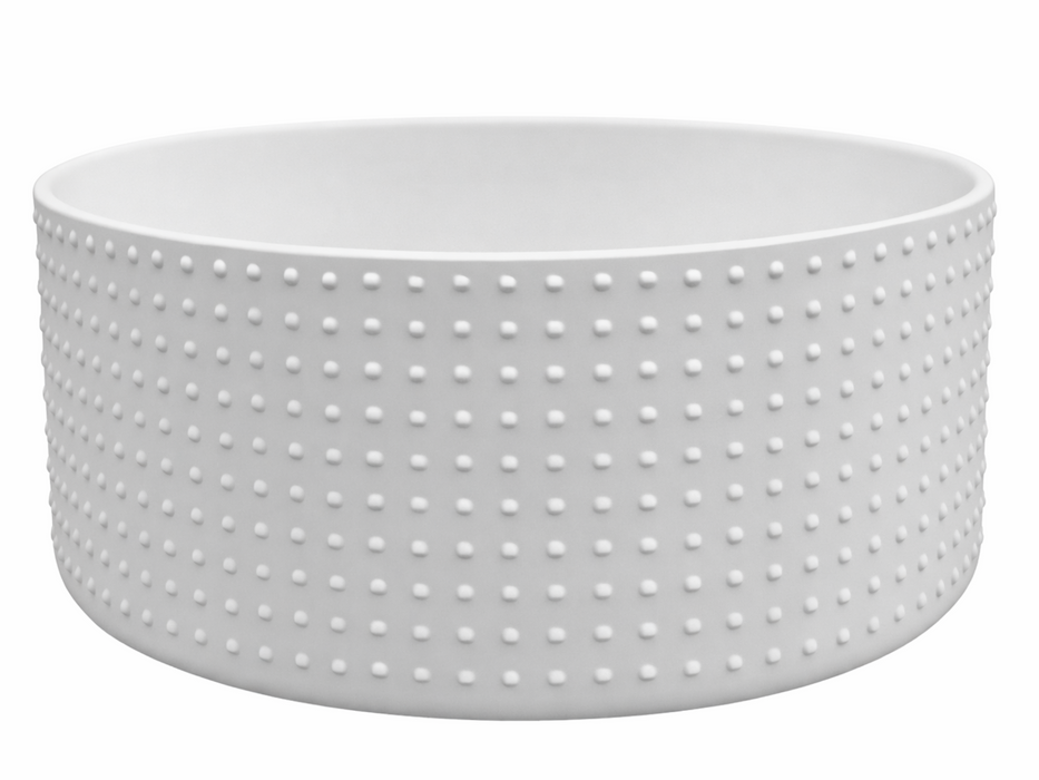 11" Ceramic pot - Dot Gray