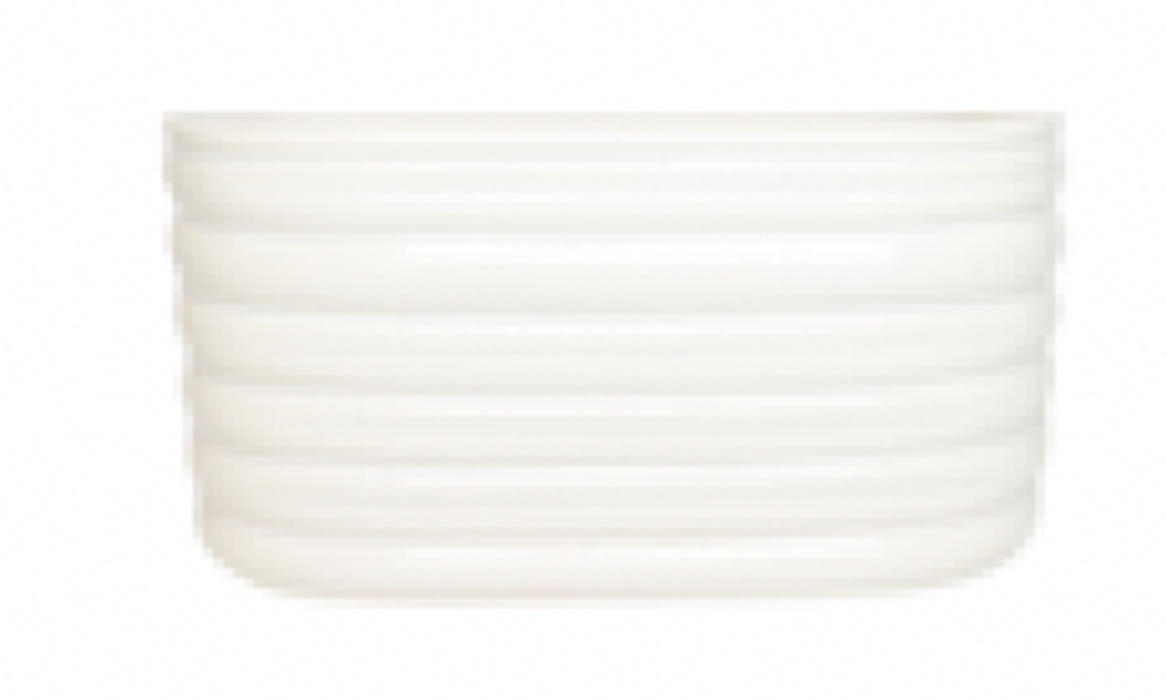 10" Ceramic pot - Jackie White