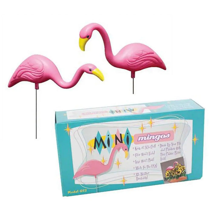 Mini Mingo Flamingo - 13-inch Flamingo Garden Stake (2-Pack)
